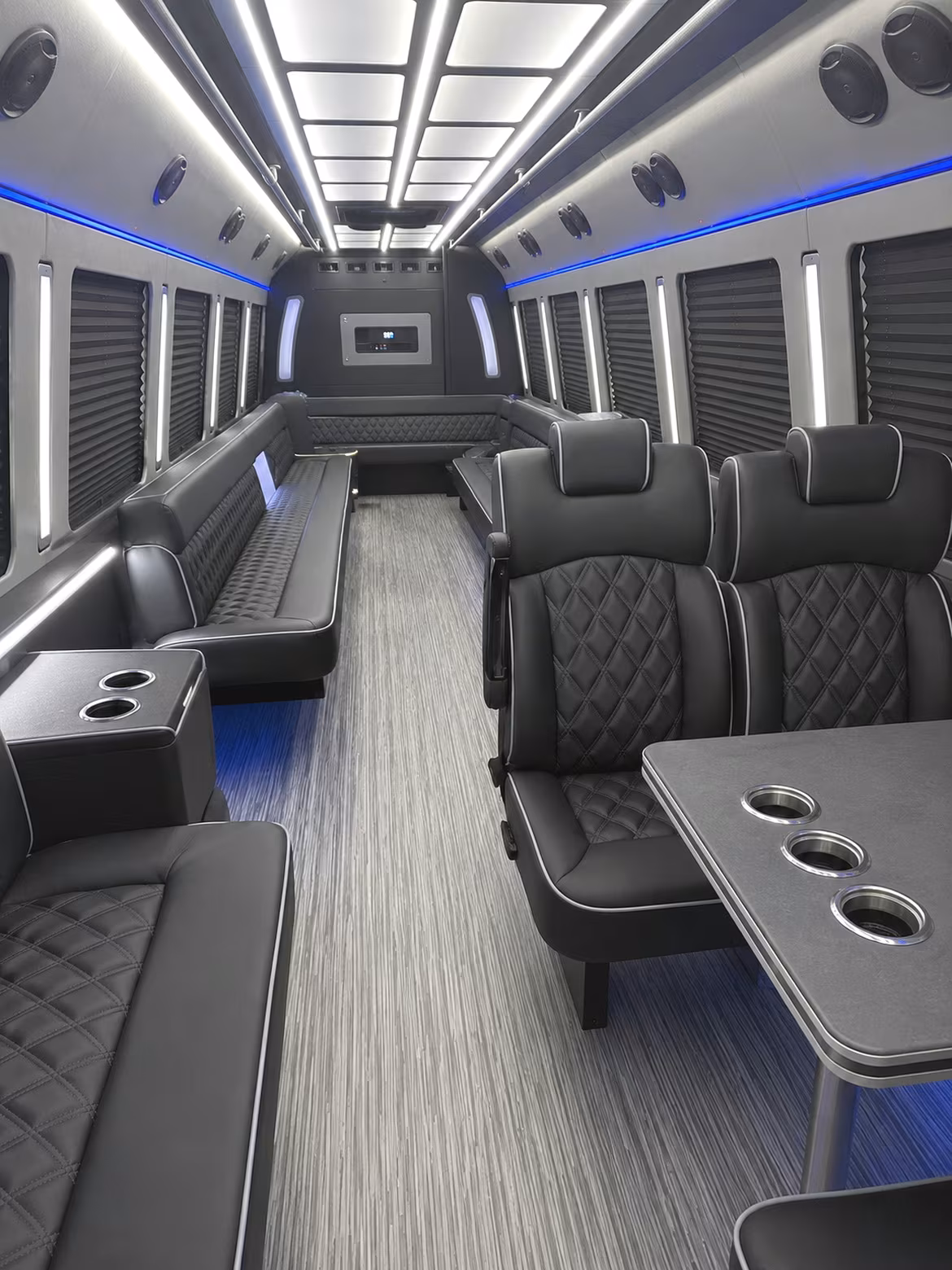 clearwater 25 passenger party bus inside