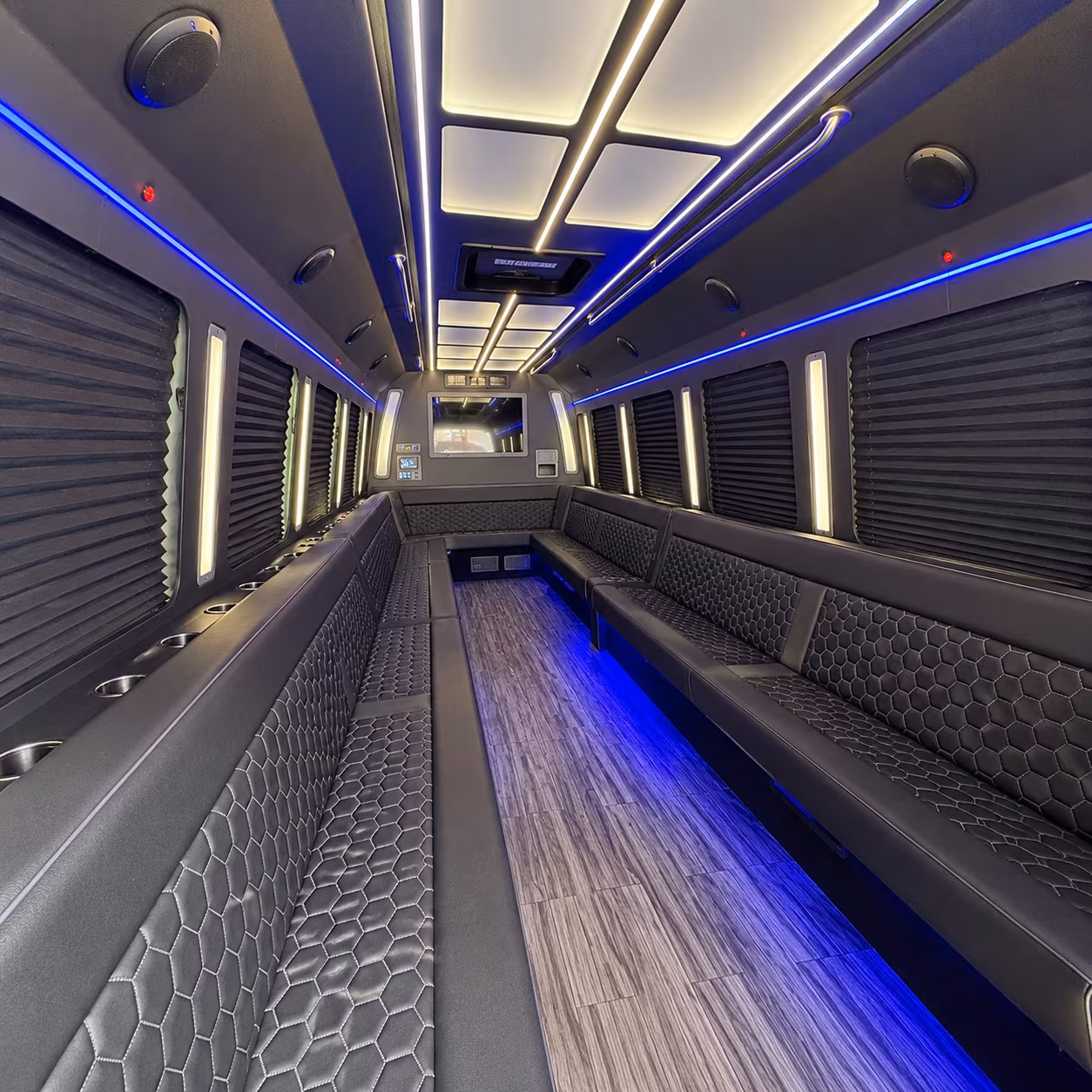 clearwater 30 passenger party bus interior