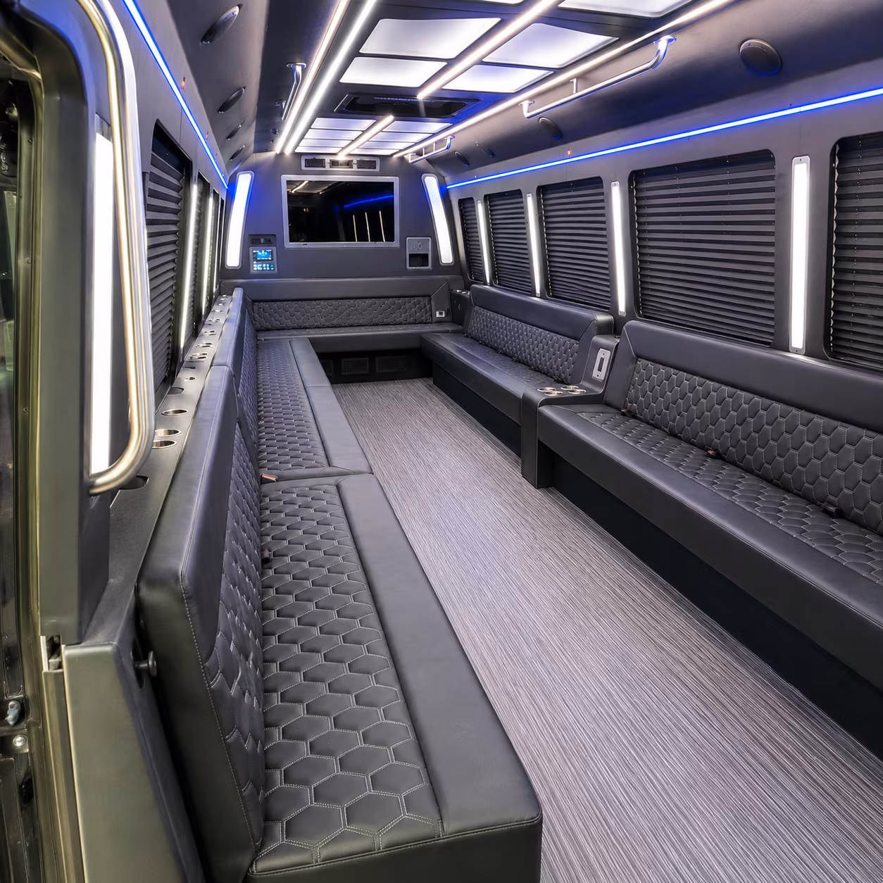 clearwater 40 passenger party bus interior