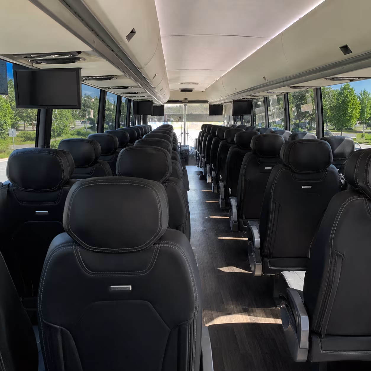 clearwater charter bus rental inside