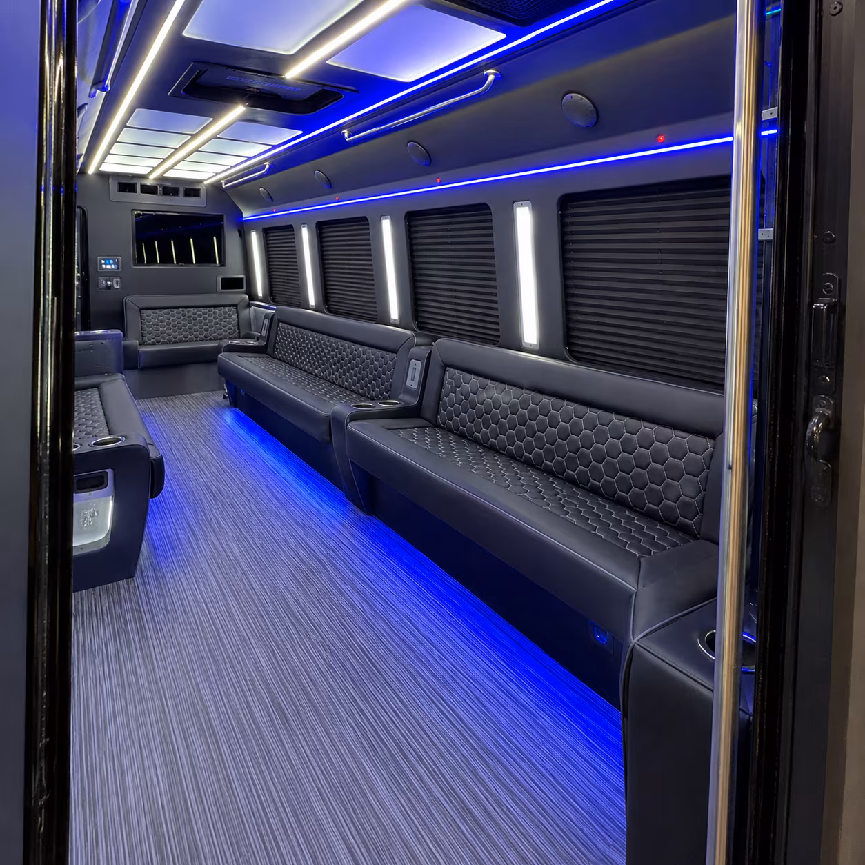 clearwater party bus rental interior